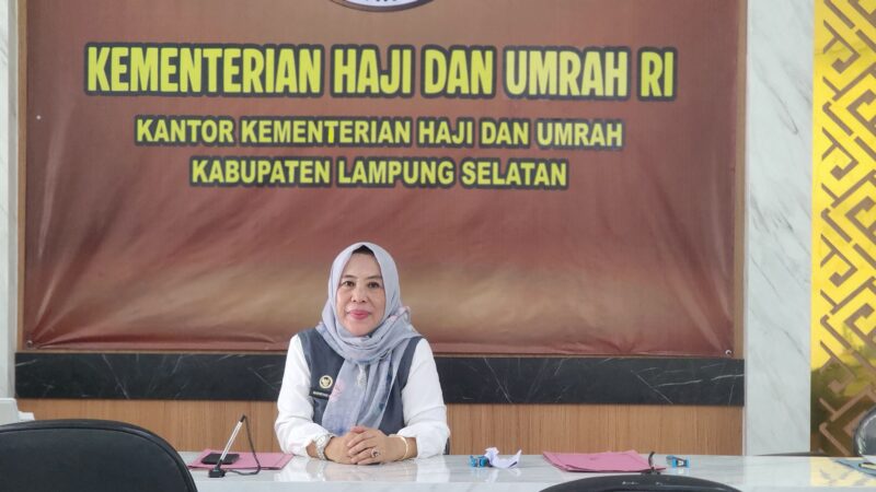 Poto: Kepala Kementerian Haji dan Umroh Lampung Selatan, Hj Marwiyah Amin