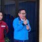 Poto: Wakil Ketua Umum II KONI Lampung, Riagus Ria saat melepas kontingen Kontingen karate Lampung (ist).