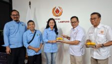 Poto: Waketum II Riagus Ria saat menerima kunjungan KONI Ogan Ilir (dok KONI Lampung).
