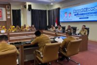Sekdakab Lampung Selatan Supriyanto pimpin Rakor Mingguan. (Foto.Ist)