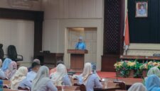 Poto: Jihan Nurlela, membuka Rapat Program Kerja LKKS Provinsi Lampung di Gedung Pusiban,