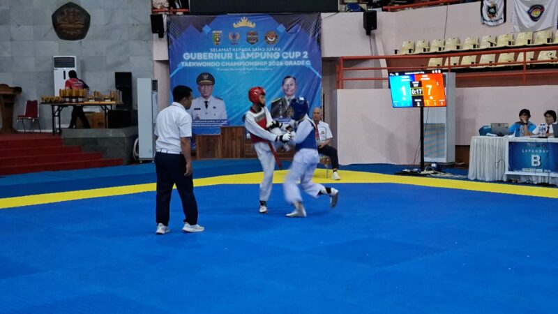 Poto: Ajang bergengsi Taekwondo Gubernur Cup Series II (dok HUMAS KONI Lampung).