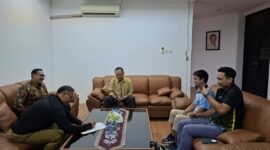 Poto: Ketua KONI Lampung saat menerima pengurus Fopi Lampung (dok HUMAS KONI Lampung) 
