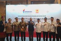 Gubernur lampung dan jajaran pengurus KONI Saat menghadiri Rkernaslub KONI  yang berlangsung di Jakarta (dok HUMAS KONI Lampung).