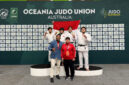 Atlet judo asal Lampung, Indah dan Tim, usai meraih Emas di ajang Mandurah Oceania Open 2026 yang berlangsung di Mandurah, Australia 
(Dok Humas KONI).