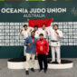 Atlet judo asal Lampung, Indah dan Tim, usai meraih Emas di ajang Mandurah Oceania Open 2026 yang berlangsung di Mandurah, Australia 
(Dok Humas KONI).