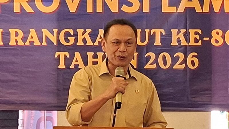 Poto: Ketua umum KONI Lampung Taufik Hidayat 