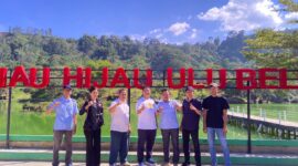 Poto: Tim Pengurus KONI Lampung mengecek lokasi Sumber Api di ditinjau berada di Desa Hulu Belu, Kecamatan Pagar Alam, Kabupaten Lampung Barat.