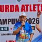 Poto; Ketua KONI Lampung saat membuka kejurda Atletik