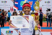Nadeem Idyraf Azwan, siswa SDN Legundi raih juara pertama pada O2SN tingkat Kabupaten Lampung Selatan ( foto.Dok. SDN Legundi)