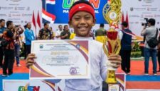 Nadeem Idyraf Azwan, siswa SDN Legundi raih juara pertama pada O2SN tingkat Kabupaten Lampung Selatan ( foto.Dok. SDN Legundi)