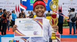 Nadeem Idyraf Azwan, siswa SDN Legundi raih juara pertama pada O2SN tingkat Kabupaten Lampung Selatan ( foto.Dok. SDN Legundi)