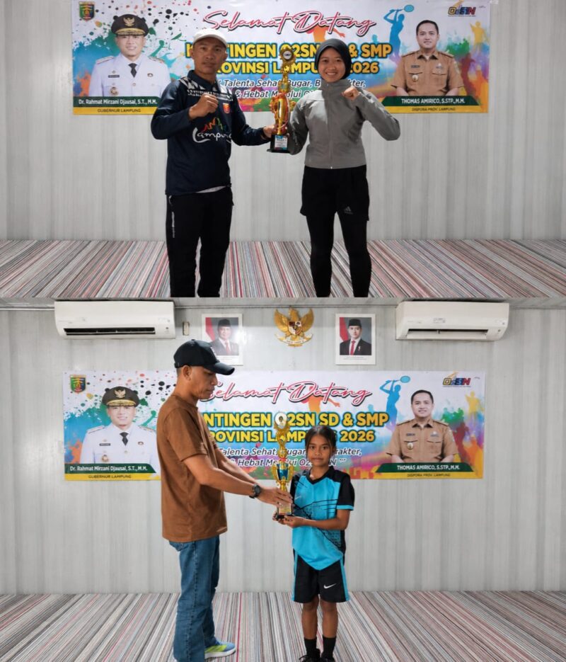 Poto: Dua Atlet Tubaba Sabet Perak Atletik di O2SN Lampung 2026 (ist).