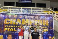 Poro: Atlet anggar Lampung perairaih medali Emas pada Kejuaraan Anggar Nasional Piala RDPS Cup 2026 yang berlangsung di GOR Ranau Jakabaring, Palembang, (ist)