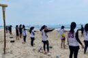 Poyo: Seleksi Daerah (Selekda) Bola Tangan Pantai di kawasan wisata Pantai Rio by The Beach, Lampung Selatan, Minggu (21/6/2026).