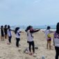 Poyo: Seleksi Daerah (Selekda) Bola Tangan Pantai di kawasan wisata Pantai Rio by The Beach, Lampung Selatan, Minggu (21/6/2026).
