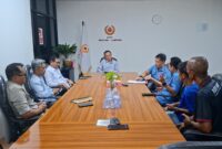 Poto: Asosiasi Lari Trail Indonesia (ALTI) Provinsi Lampung saat audiensi dengan KONI Lampung.( ist).