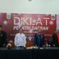 Poto: Wakil Ketua Umum II KONI Lampung Riagus Ria menghadiri pembukaan diklat  Pendidikan dan Pelatihan Taekwondo Indonesia (dok HUMAS KONI Lampung).