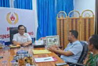 POTO:Wakil Ketua II KONI Lampung Riagus Ria menerima kunjungan ketua Harian PASI LAMPUNG.