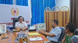 POTO:Wakil Ketua II KONI Lampung Riagus Ria menerima kunjungan ketua Harian PASI LAMPUNG.