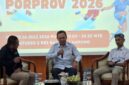 Poto: Ketua KONI Lampung bersma Kabid Binpres saat Talkshow dengan RRI (Hms KONI Lampung).