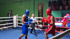 Atlet Lampung di ajang VIP Boxing Road to PON Beladiri 2026 di PKOR Way Halim (Hms/KONI Lpg).