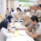 Para Pegawai Kantor Pertanahan Lampung Selatan tengah melakukan Medical Check -Up. (Foto. Dok. Kantah Lamsel) 