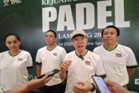 Sekretaris Daerah Provinsi Lampung Marindo membuka kejuaraan Fadel (Humas KONI Lampung).