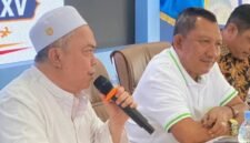 Poto: Manajer Karya Jurnalistik PWI Lampung, Firmansyah Y. Alfian memberikan semangat kepada peserta seleksi Jurnalitik (dok Humas Porwanas Lampung).