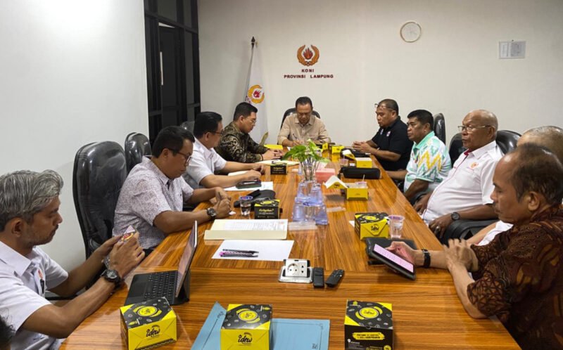 Poto: Ketua Umum KONI Lampung pimpin Tapat persiapan Porprov .