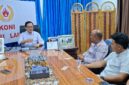 Poto: Wakil ketua II KONI Lampung Riagus Ria saat menerima Ditintelkam Polda Lampung (dok HUMAS KONI Lampung).
