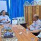 Poto: Wakil ketua II KONI Lampung Riagus Ria saat menerima Ditintelkam Polda Lampung (dok HUMAS KONI Lampung).