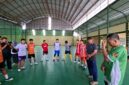 Poto: Ketua Harian Porwnas Supriadi Alfian, bersama TIM Futsal  PWI Lampung (ist).