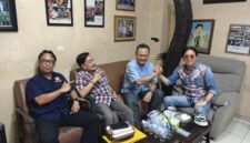 Poto: Ketua KONI Lampung dan jajaran pengurus KONI Lampung saat kunjungan ke Sekretariat Apindo (dok Humas)