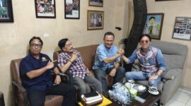 Poto: Ketua KONI Lampung dan jajaran pengurus KONI Lampung saat kunjungan  ke Sekretariat Apindo (dok Humas)