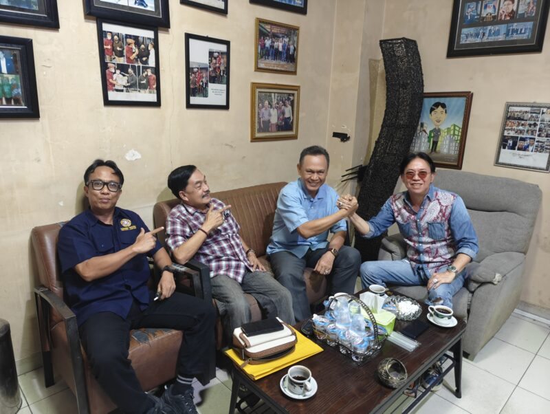 Poto: Ketua KONI Lampung dan jajaran pengurus KONI Lampung saat kunjungan  ke Sekretariat Apindo (dok Humas)