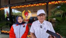 Poto: Wakil Ketua II KONI Lampung Riagus Ria saat memberikan keterangan kepada awak media (hms)