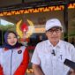 Poto: Wakil Ketua II KONI Lampung Riagus Ria saat memberikan keterangan kepada awak media (hms)