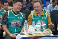 Ketua KONI Lampung Taufik Hidayat  saatenghadiri gelaran QRIS 3x3 Siger Slam 2026 di Mall Bandar Lampung, (dok Humas KONI).