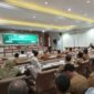 Bupati Lamsel Radityo Egi Pratama tengah memberikan sambutan dalam acara Whorshop.(foto.Juwantoro) 