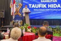 Poto:Ketua Umum KONI Lampung Taufik Hidayat 