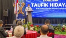 Poto:Ketua Umum KONI Lampung Taufik Hidayat 