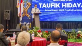 Poto:Ketua Umum KONI Lampung Taufik Hidayat 