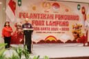Poto: Wakil Ketua Umum IV KONI Lampung, Ahmad Cherisna Putra saat membuka acara pelantikan ketua FOBI Lampung periode 2026–2030 (ist).