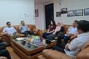 Poto: Pengurus Besar Padel Indonesia (PBPI) Provinsi Lampung saat bertemu ketua KONI Lampung Taufik Hidayat 