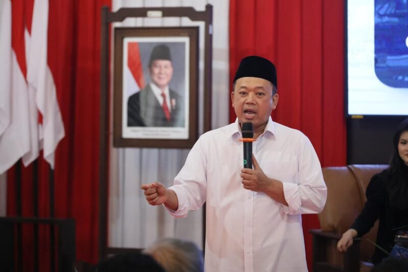 Menteri ATR/BPN Nusron Wahid, tengah memberikan kuliah umum (foto.Ist) 