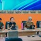 Sekretaris Daerah Provinsi Lampung, Marindo Kurniawan saat konferensi pers perkembangan erupsi Gunung Anak Krakatau (dok Kominfo)