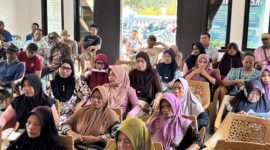 Masyarakat Candipuro tengah mengikuti kegiatan ekspose data dan perencanaan kerjasama yang dilakukan Kantor Pertanahan Lampung Selatan. 