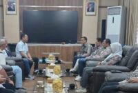 Pengurus PWI Lampung Beraudensi dengan GM PT ASDP Cabang Bakauheni. 