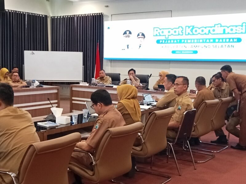 Pemkab Lampung Selatan Gelar Rakor Mingguan. (Foto.Juwantoro) 